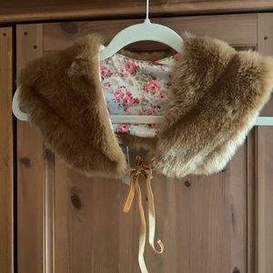 Faux Fur vintage collar scarf / neck warmer